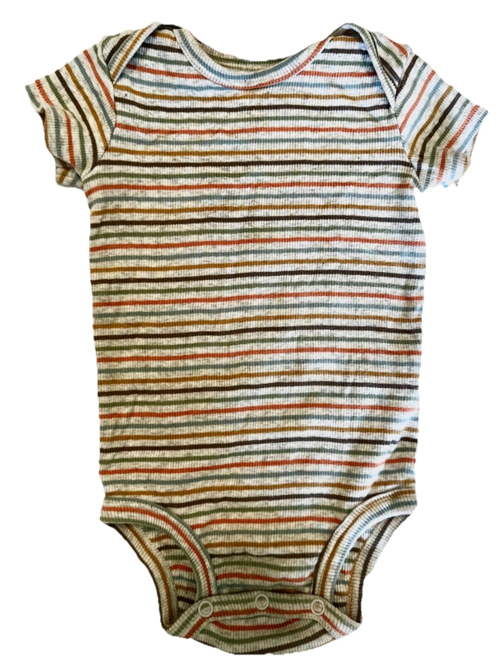 Little Planet Organic Cotton Striped Short-Sleeve Baby Bodysuit